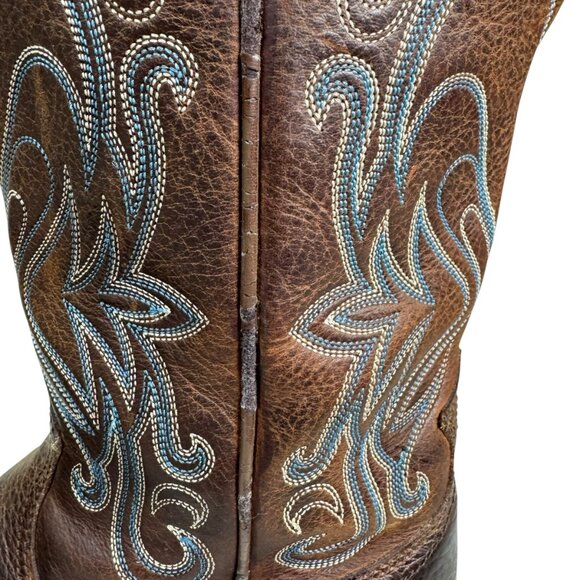Ariat Women’s Heritage Western Cowboy Boots Brown Leather Embroidered SIZE:9B - Picture 7 of 14
